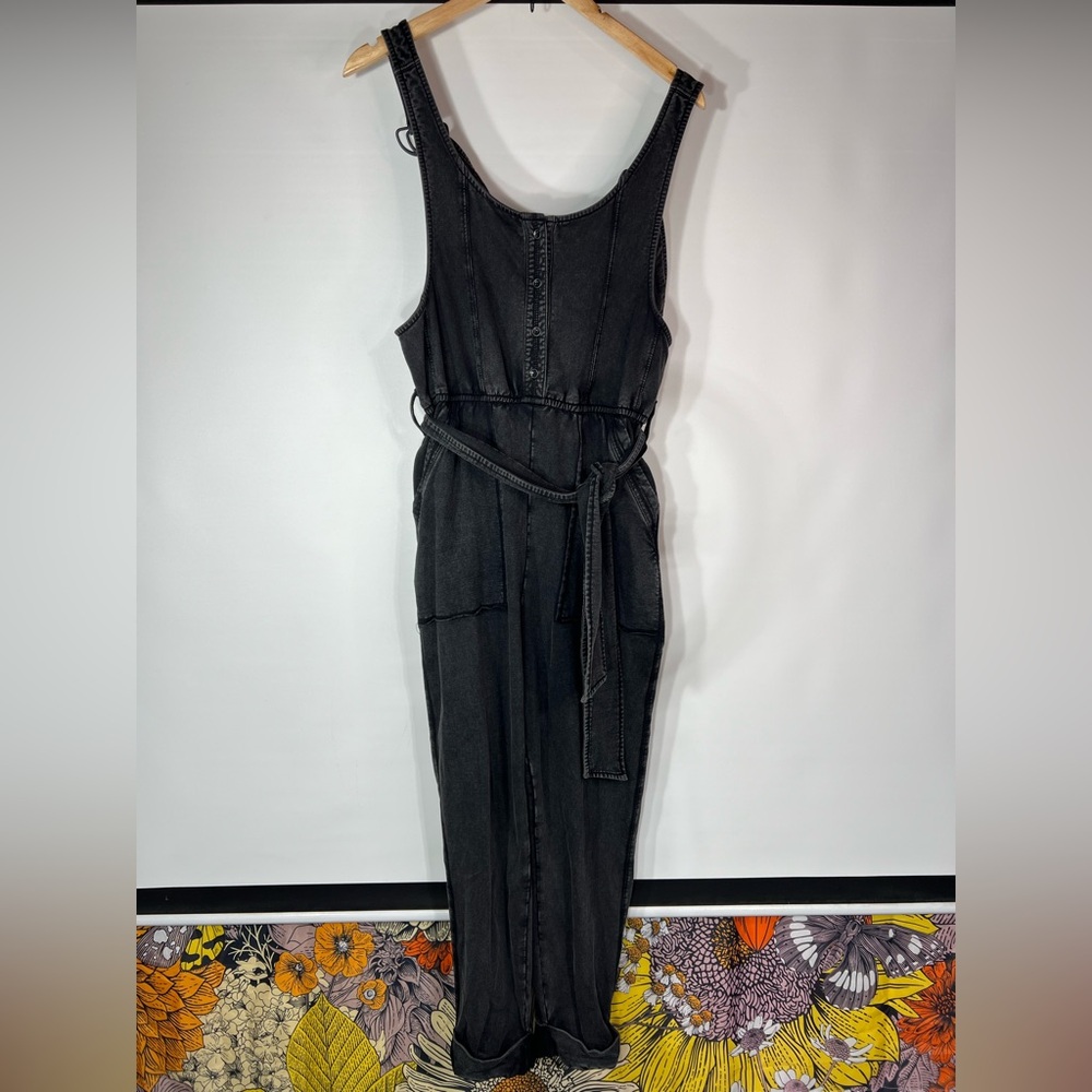 Anthropologie Saturday/Sunday Charcoal Knit Jumpsuit - Picture 3 of 8